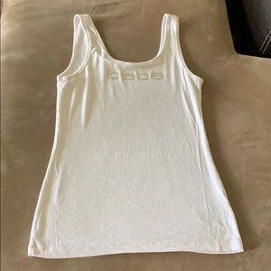 Logo Bebe Tank Top- White